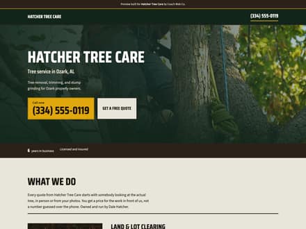 The Hatcher Tree Care site